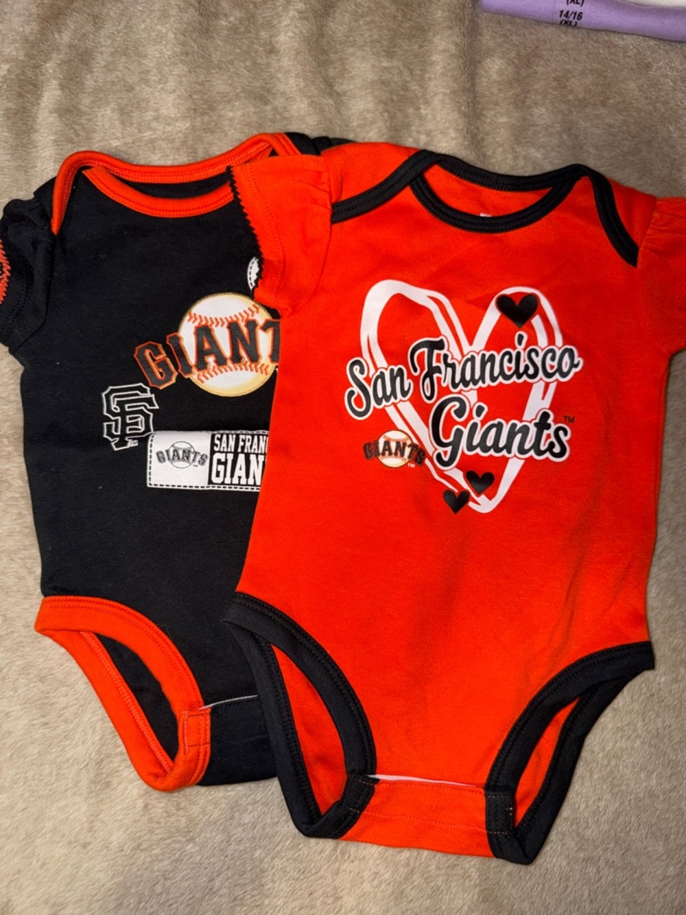 Genuine Merchandise San Francisco Giants Baby Bodysuit Set - Black & Orange